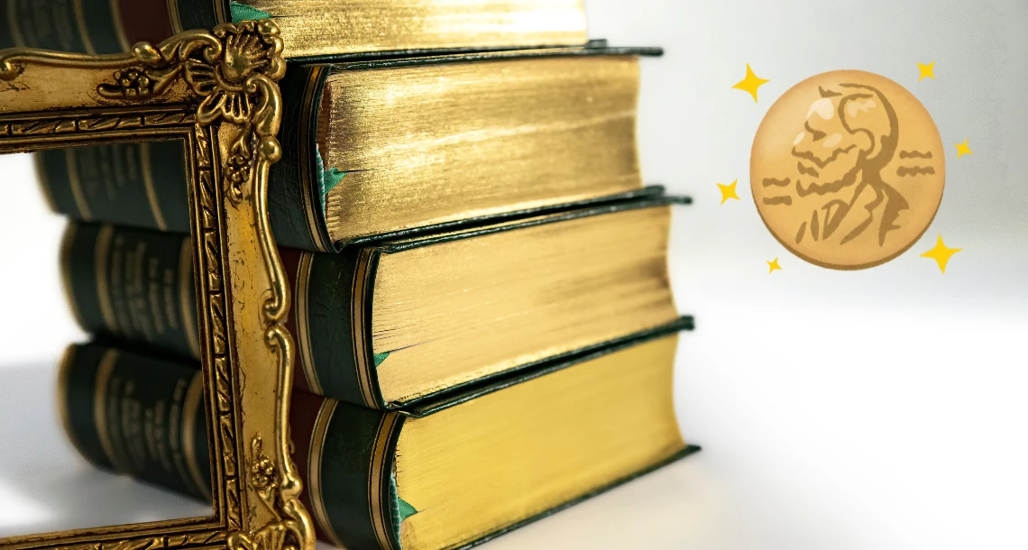 Bilder på böcker i en hög