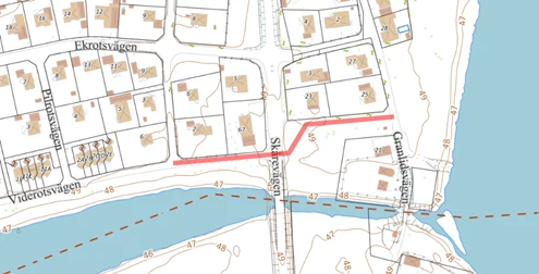 Bilden visar VA-förnyelse i Viderotsvägen