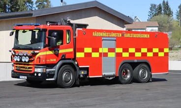 Tankbil station Grums.