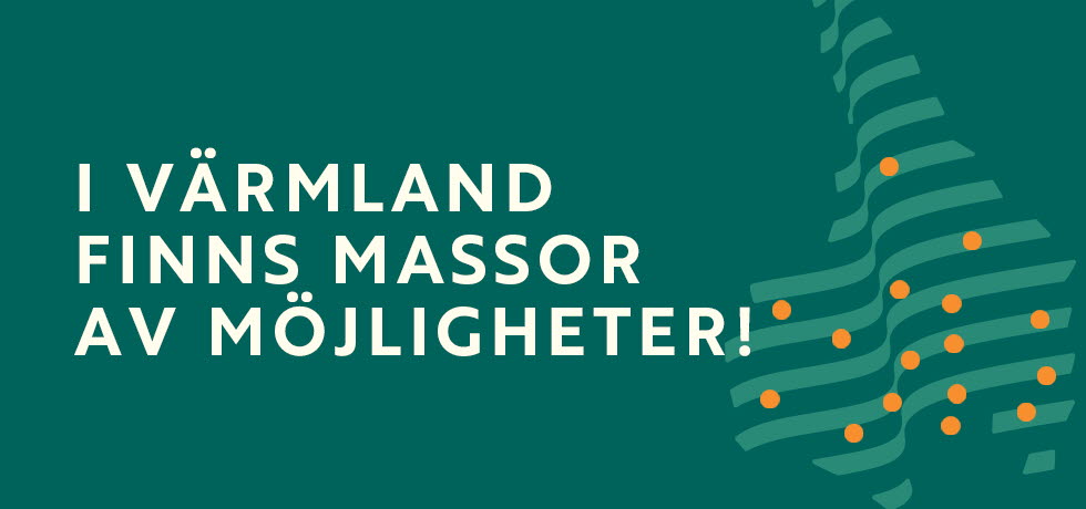 Logotyp för Vux Värmland med texten "I Värmland finns massor av möjligheter!".