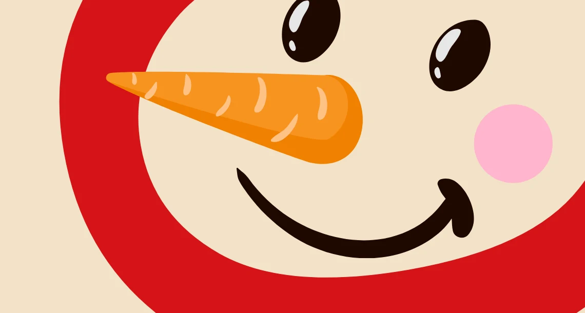 Illustration av snögubbe