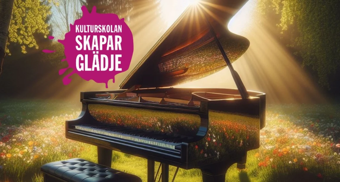 Piano i naturen. Text Kulturskolan, Skaparglädje