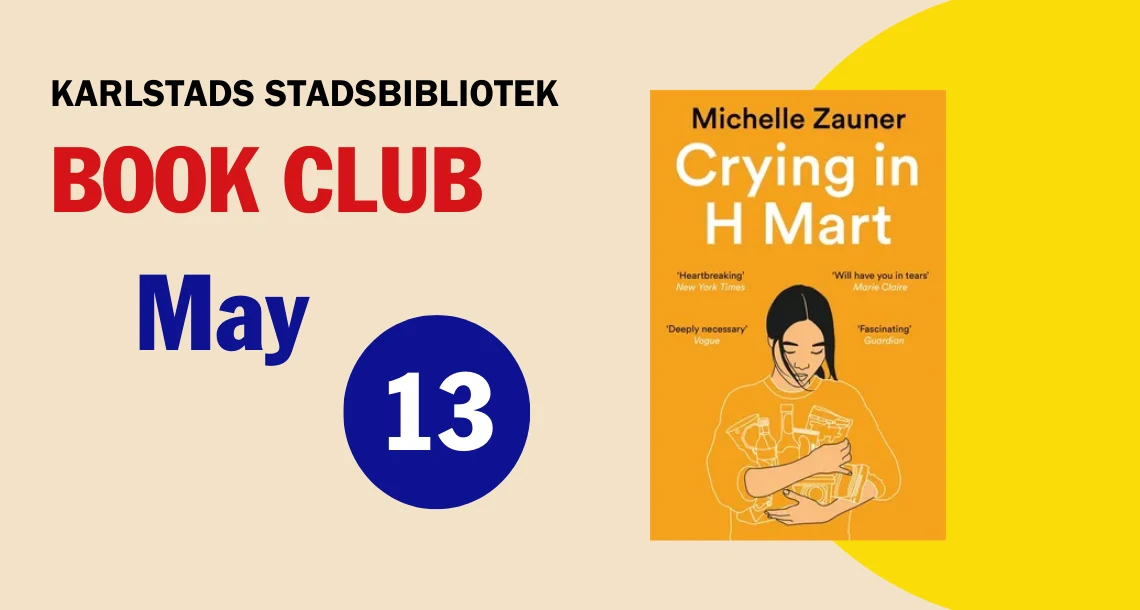 Bild på bokomslag samt text med datum för bokcirkeln