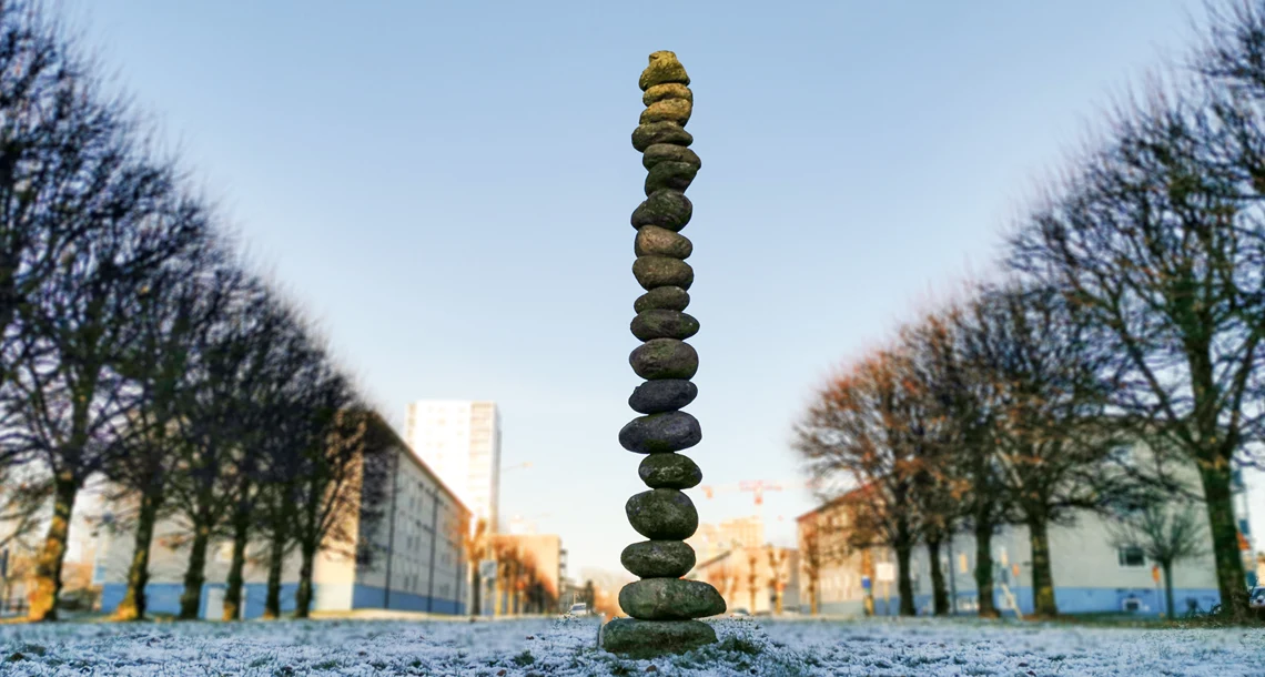 Del av konstverket Ett falla och en lösning