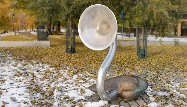 Konstverket  Musselsång på Museigatan