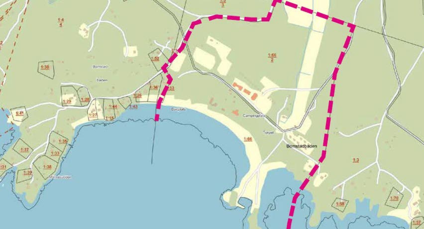 Områder för detaljplan för Bomstad