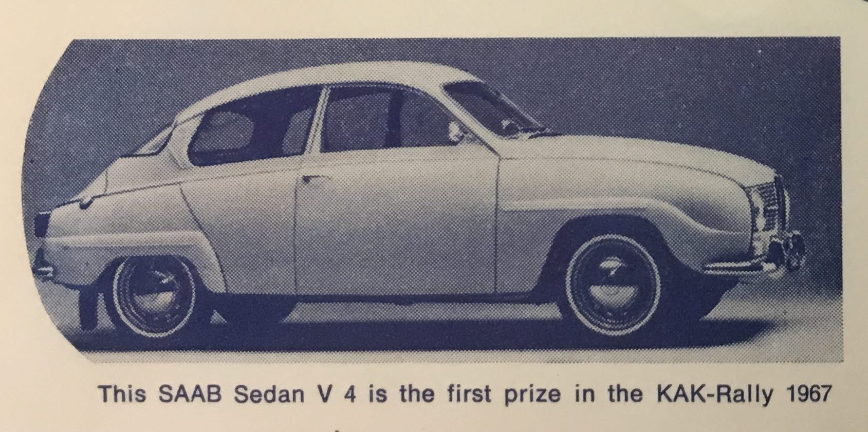Förstapriset i rallyt 1967 var en SAAB sedan V4