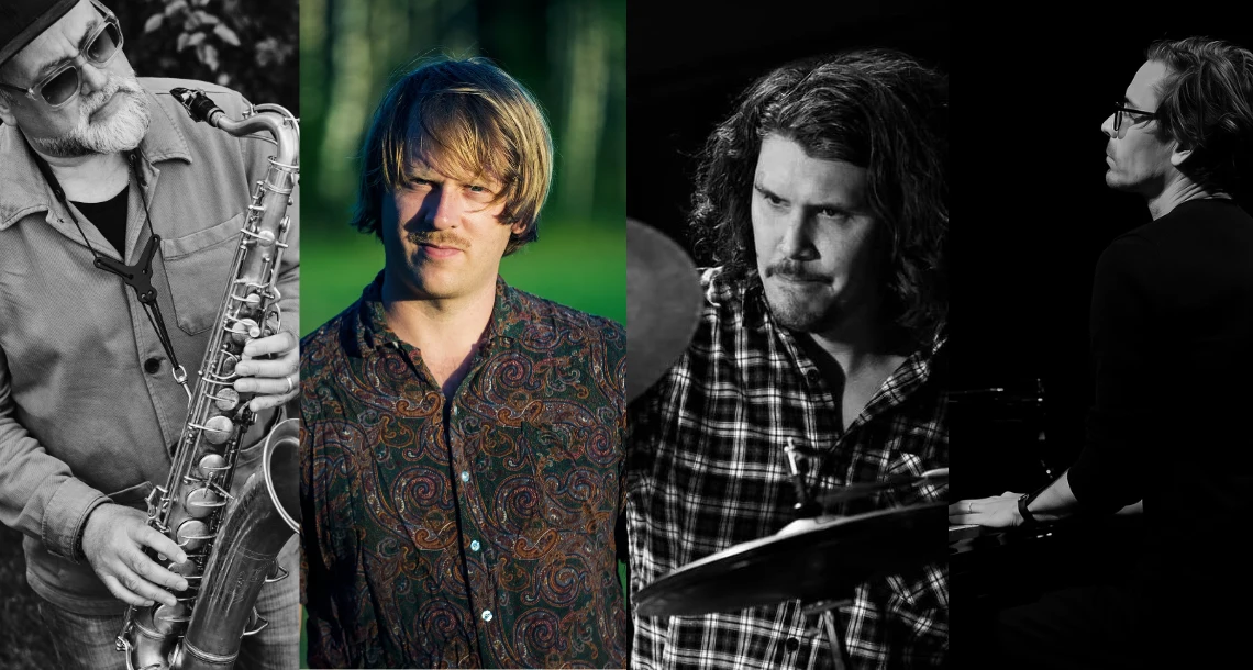 Jazzmusikerna Karl-Martin Almqvist, Alfred Lorinius, Chris Montgomery och Jonas Östholm