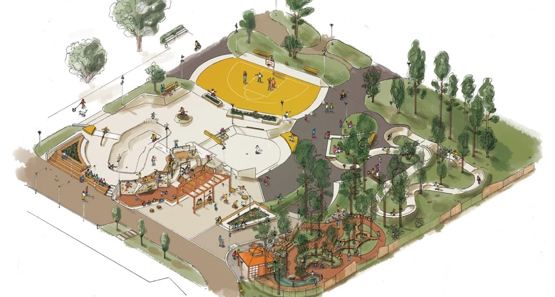 Gestaltningsförslag Kronoparken - aktivitetsyta