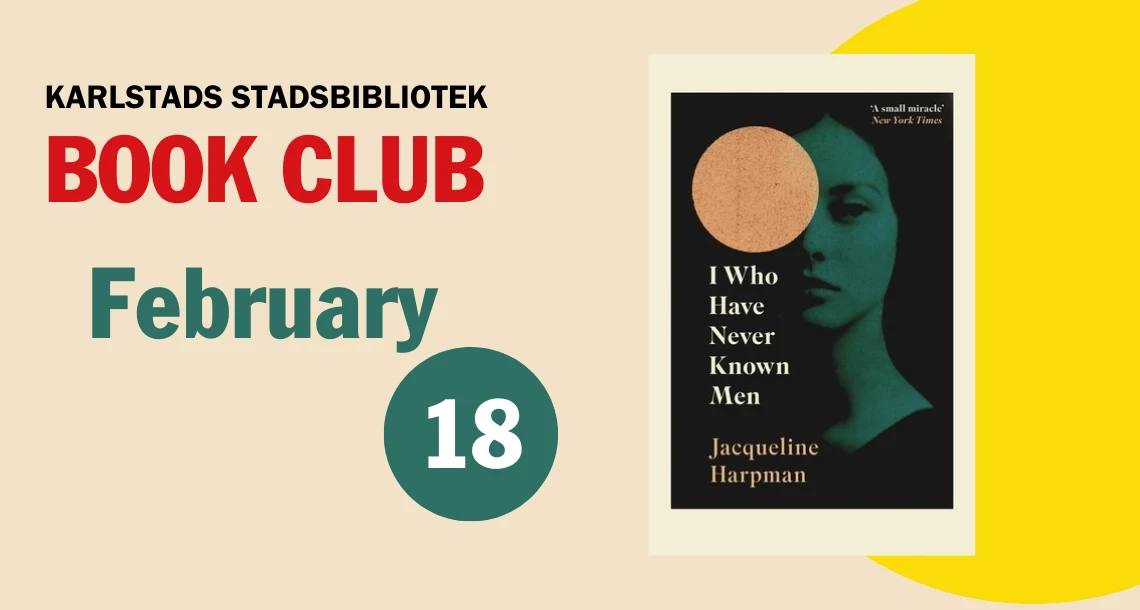 Bild på bokomslag samt text med datum för bokcirkeln