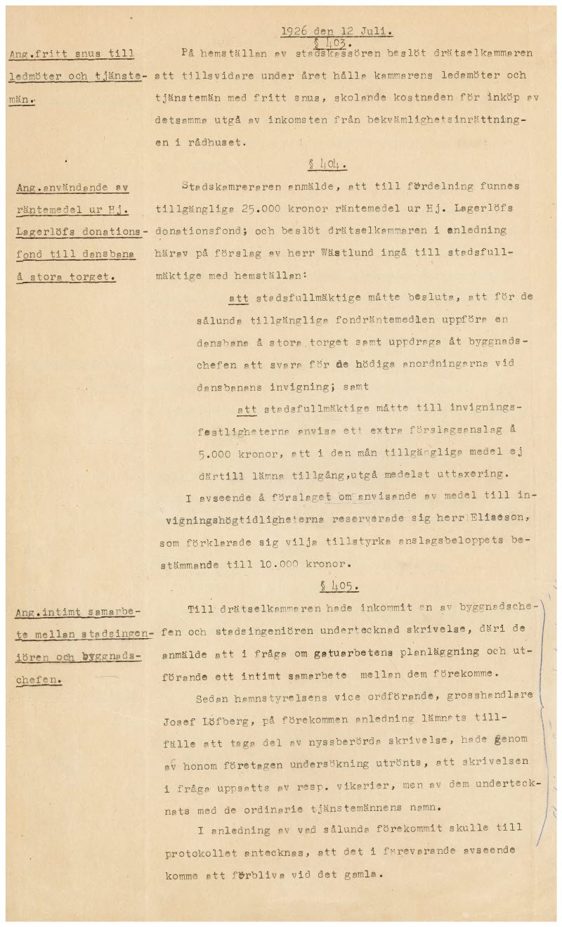 Skojprotokoll från 1926, sida 2