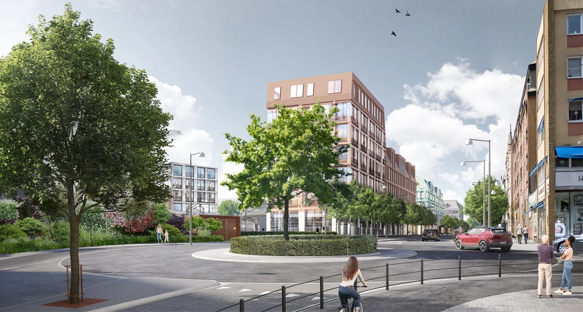 En rondell som ska göras i korsningen Hamngatan/Östra Torggatan