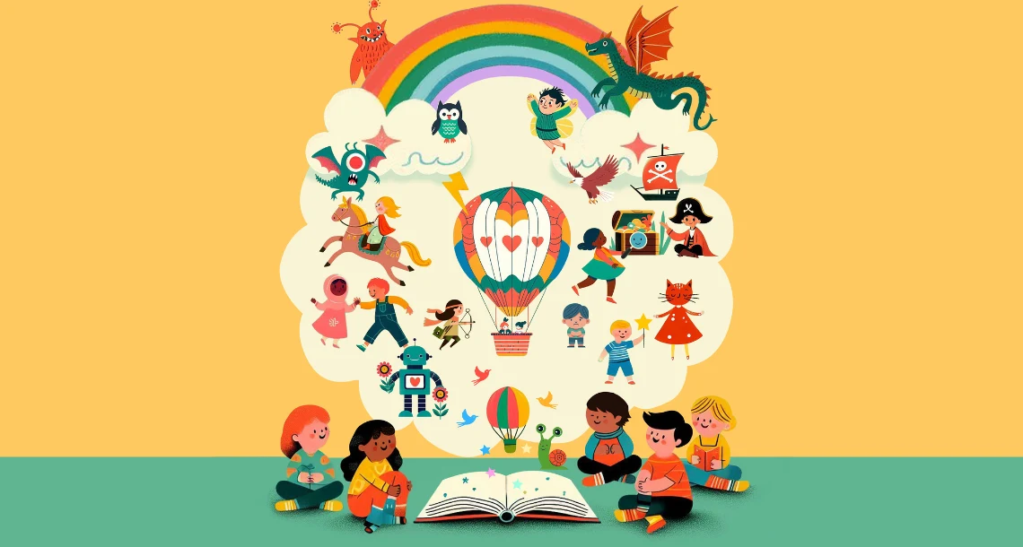 Illustration av sagostund