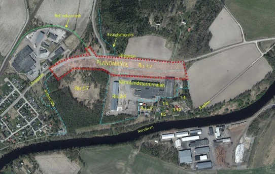 Översiktsbild över planområdet