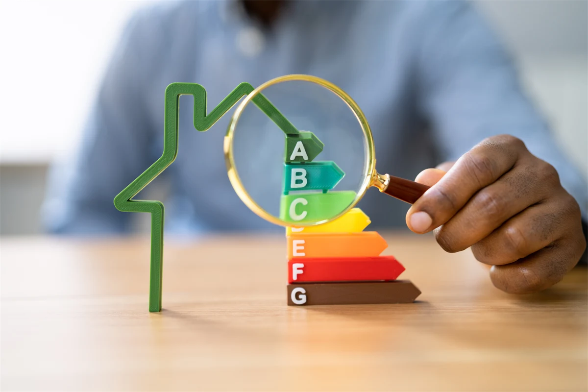 Bil på energistandard i hus