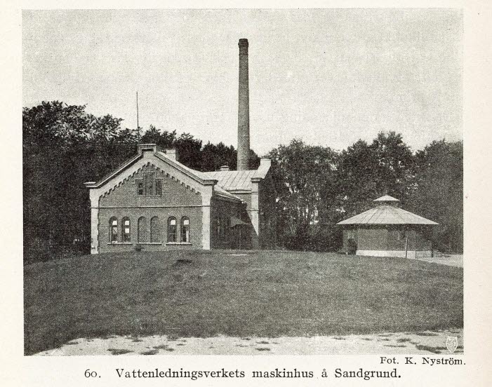 Foto av vattenverket på Sandgrund, foto K. Nyström.