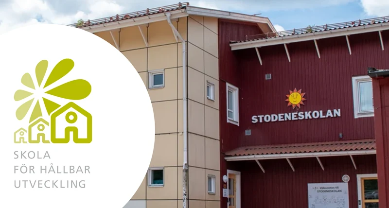 Stodeneskolan och loggan för Skola fär hållbar utveckling