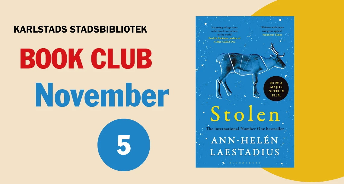Omslag till Stolen, text Book club November