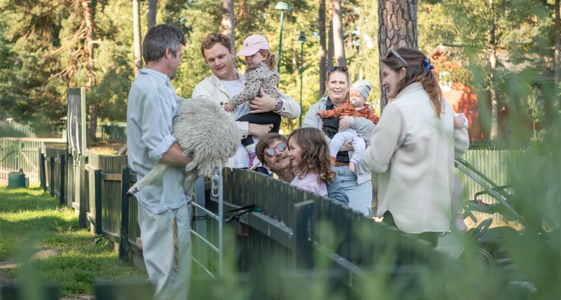 En grupp människor i Lillskogen. 