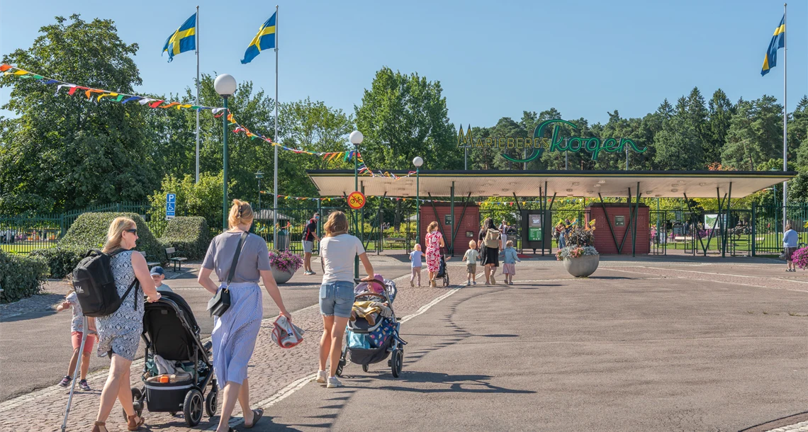 Huvudentren till Mariebergsskogen