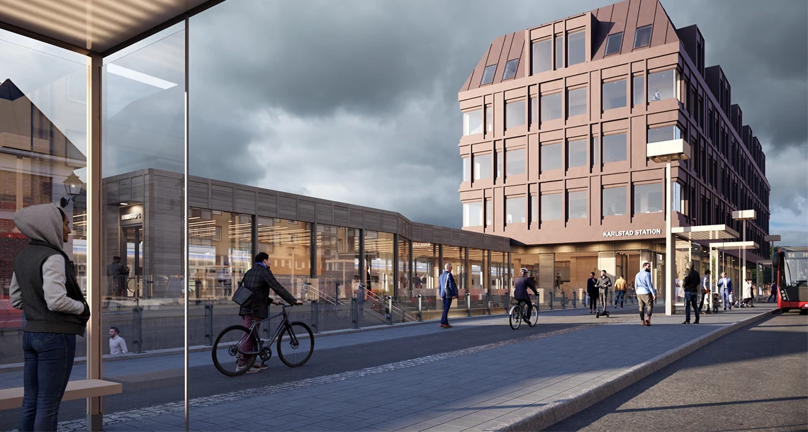 De planerade stationshusen på Karlstads resecentrum