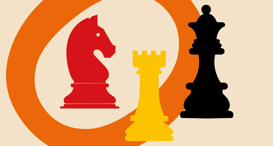 Illustration schackpjäser