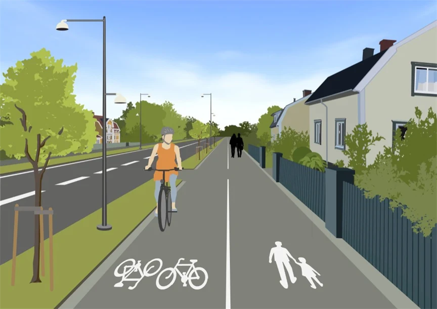 Illustration GC längs Norra allén