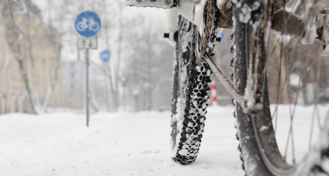 cykla på vintern
