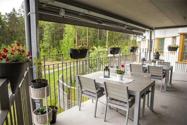 Utemiljö på Oskarslunds vårdboende
