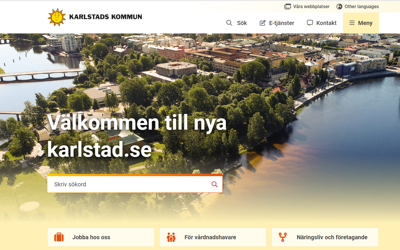 Startsida nya karlstad.se