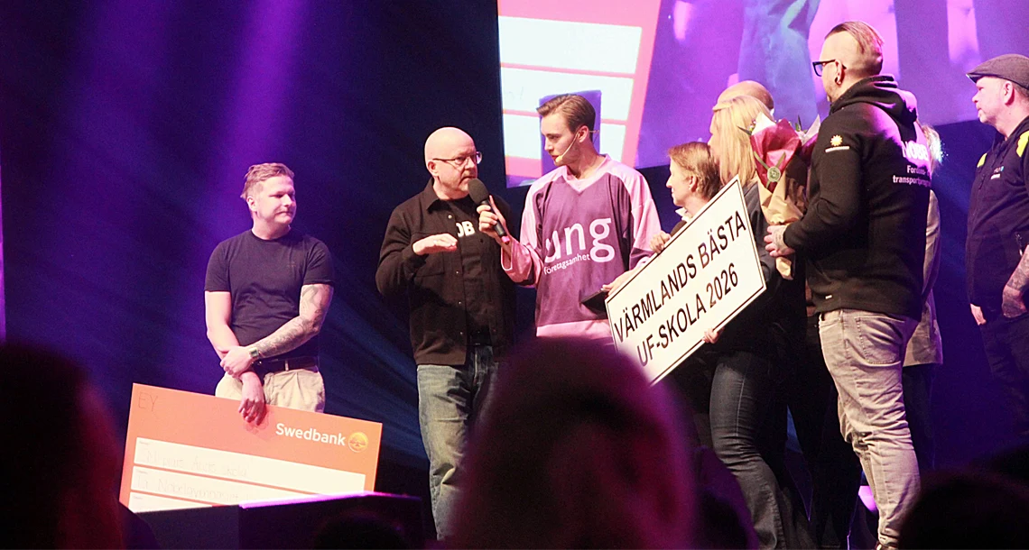 Nobelgymnasiet tog emot pris som årets UF-skola