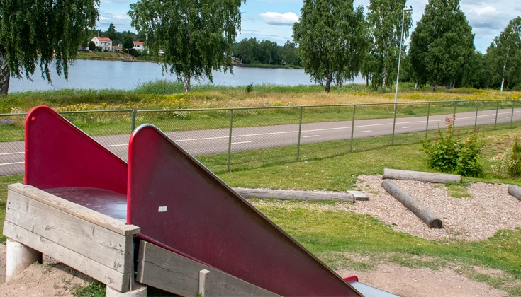 Sångtrastens förskola rutschkana