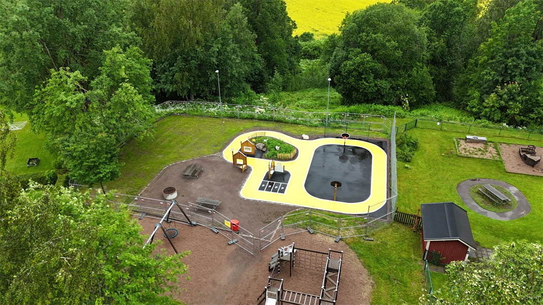 Karriolvägens lekplats uppifrån