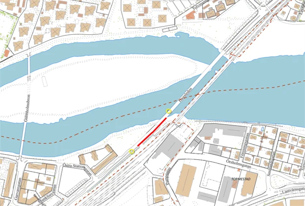 Del av Hagaledsbron avstängd.