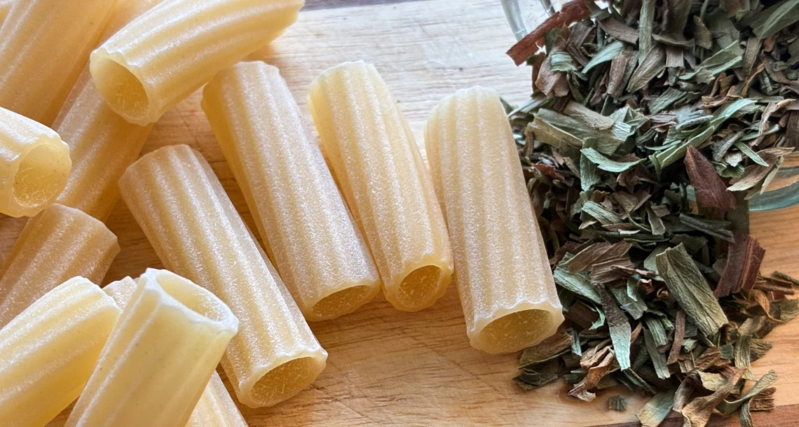 Pasta och torkad dragon