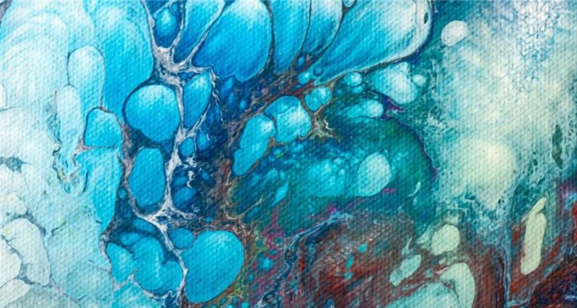 Bild på blomma i fluid artstil