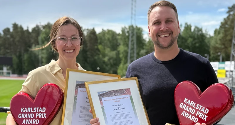 Porträttbild: Alison Kreviazuk och Fredrik Lindgren mottagare av idrottsledarstipendium