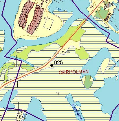 Karta över Orrholmen