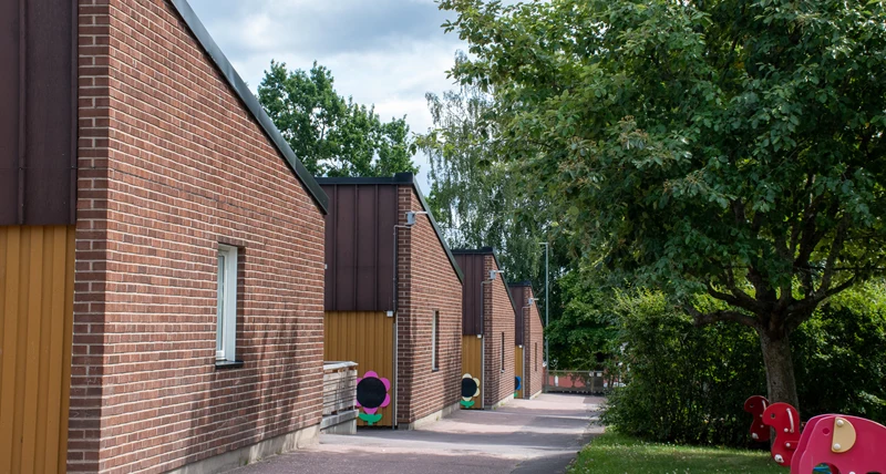 Gruvlyckans förskola gården