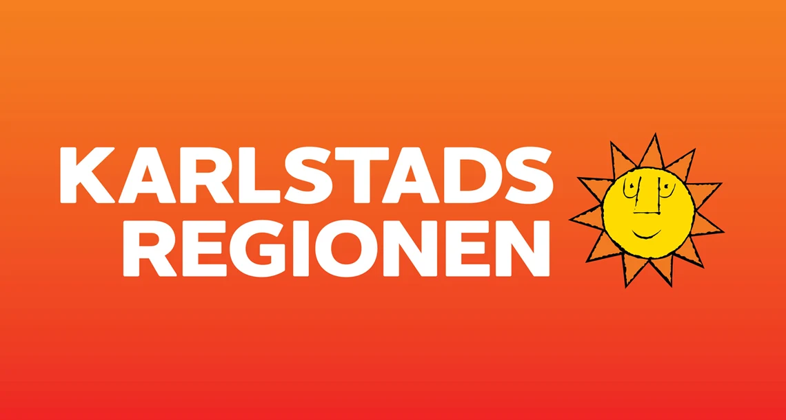 Karlstadsregionens logotyp med glada solen.