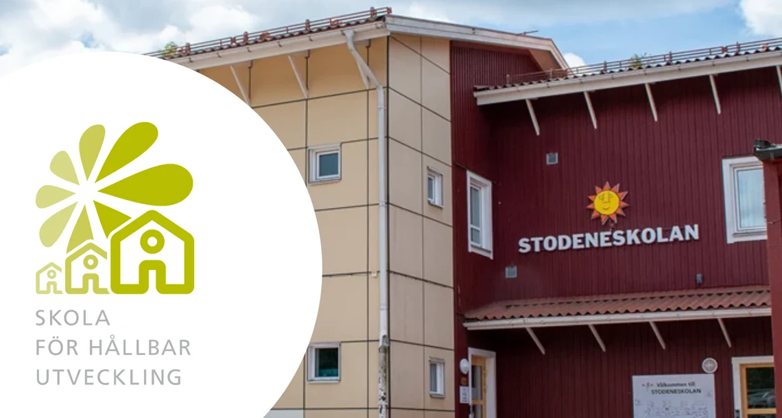 Stodeneskolan och loggan för Skola fär hållbar utveckling