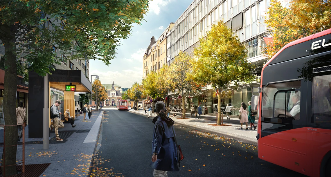 Illustration över Järnvägsgatan