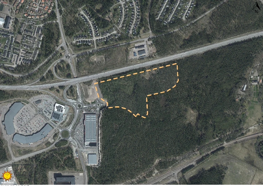 Översiktsbild över planområdet