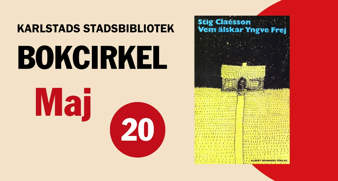 Bild på bokomslag samt text med datum för bokcirkeln