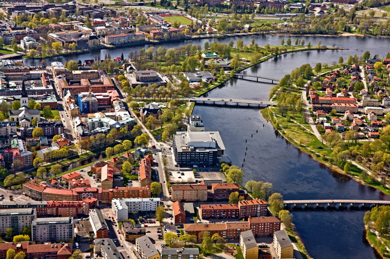 Flygfoto över Karlstad CCC.