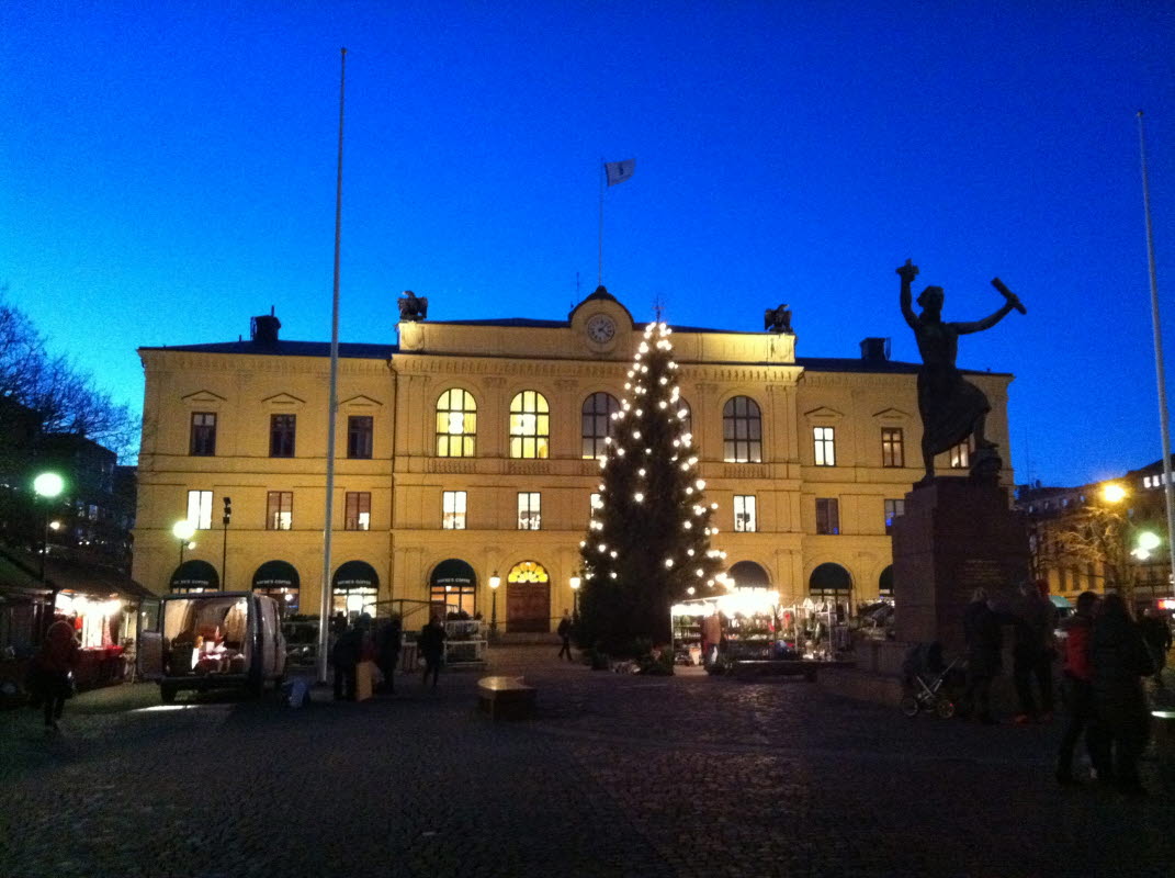 Julgran på Stora Torget.