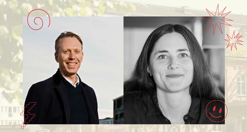 Porträttbilder på en man och en kvinna