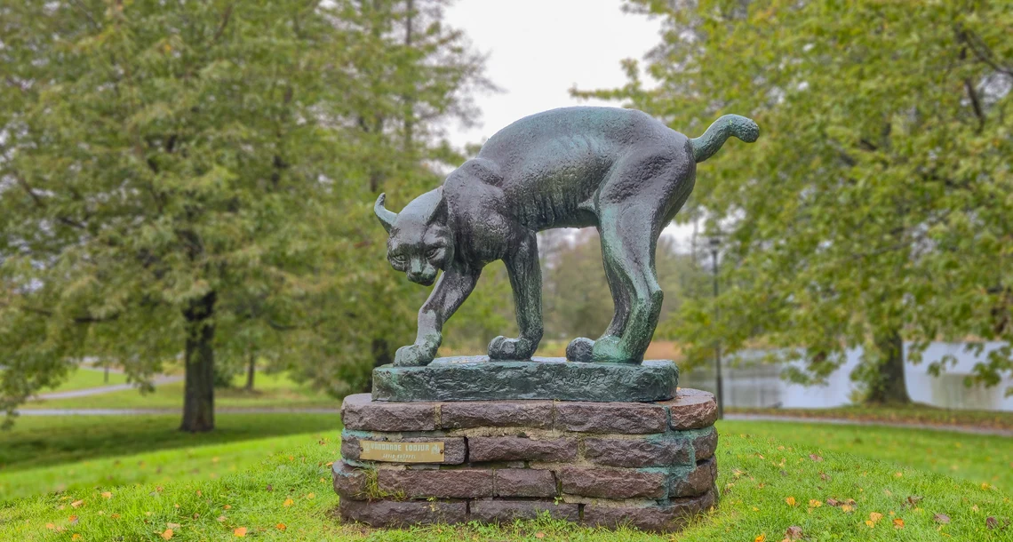 Konstverket Vändande lodjur av Arvid Knöppel