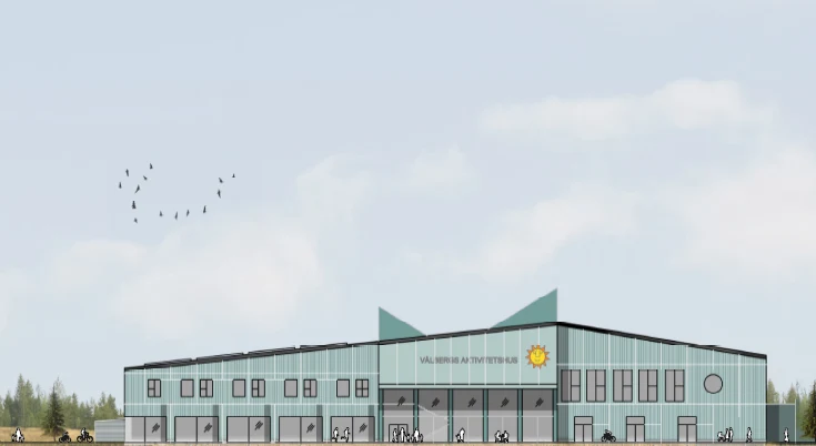 Illustration över Karlstad med bilder av bland annat människor, stenbron och domkyrkan.