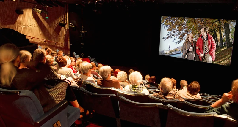 Arenans salong under filmvisning
